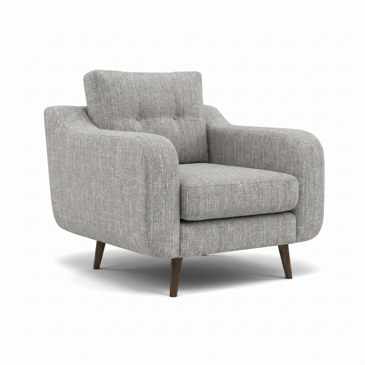Phoebe Armchair - Chair Grade A — Capital Light Grey / American Walnut, gallery image 1