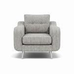 Phoebe Armchair - Chair Grade A Sterling Home 17 Capital Light Grey Chrome