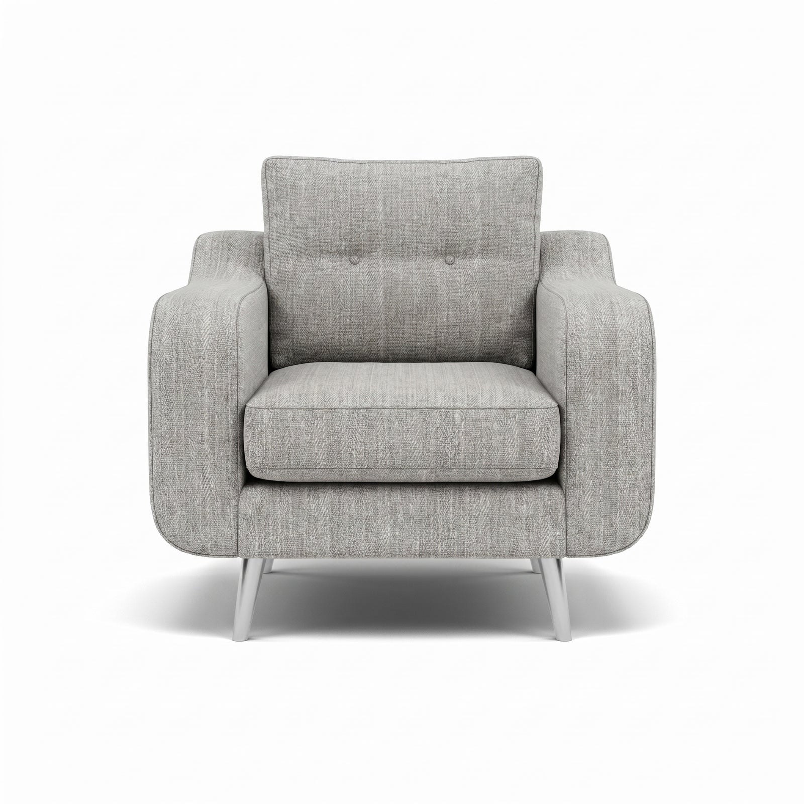Phoebe Armchair - Chair Grade A Sterling Home 5 Capital Light Grey Chrome