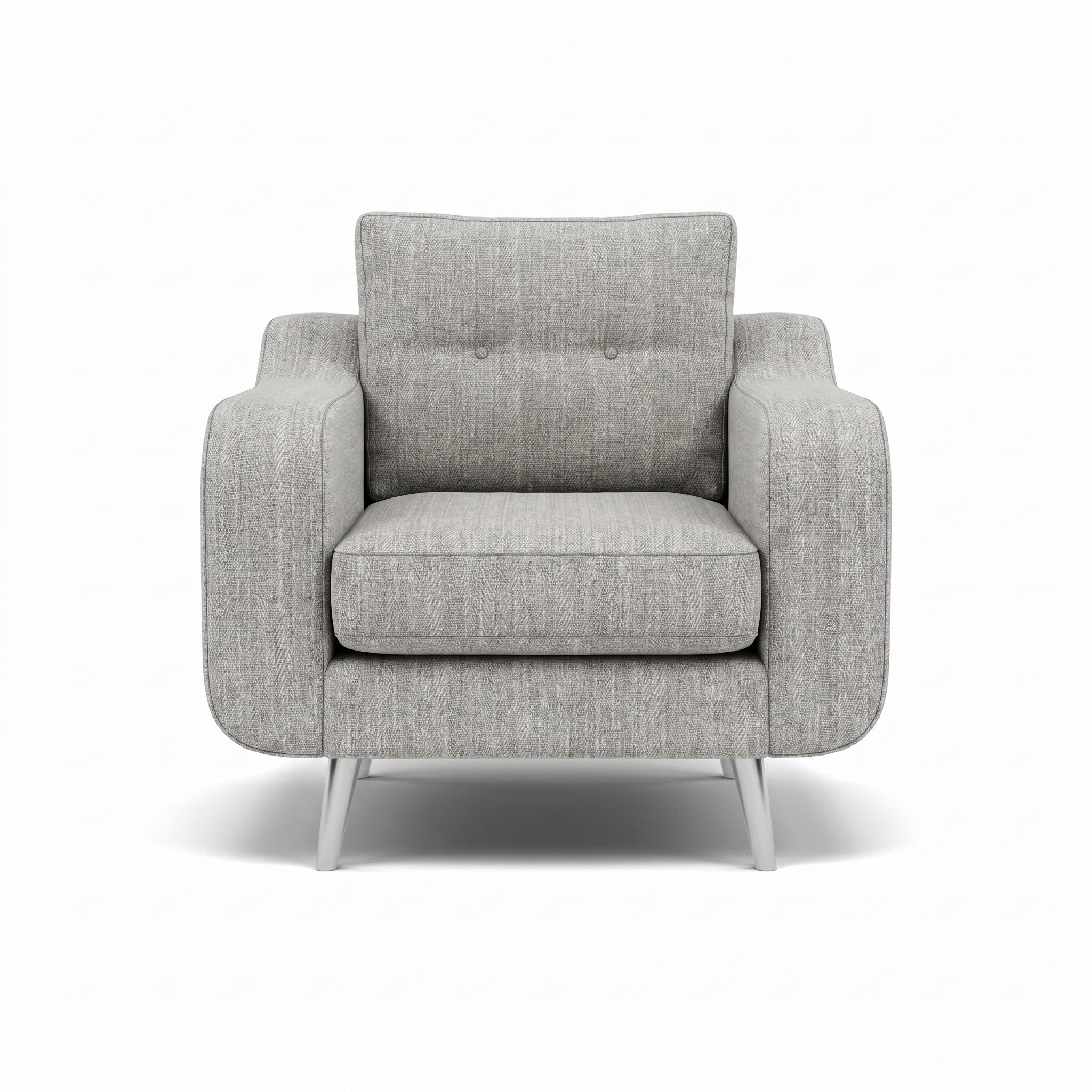 Phoebe Armchair - Chair Grade A Sterling Home 17 Capital Light Grey Chrome
