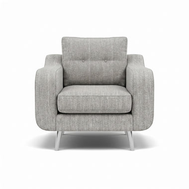 Phoebe Armchair - Chair Grade A Sterling Home 17 Capital Light Grey Chrome