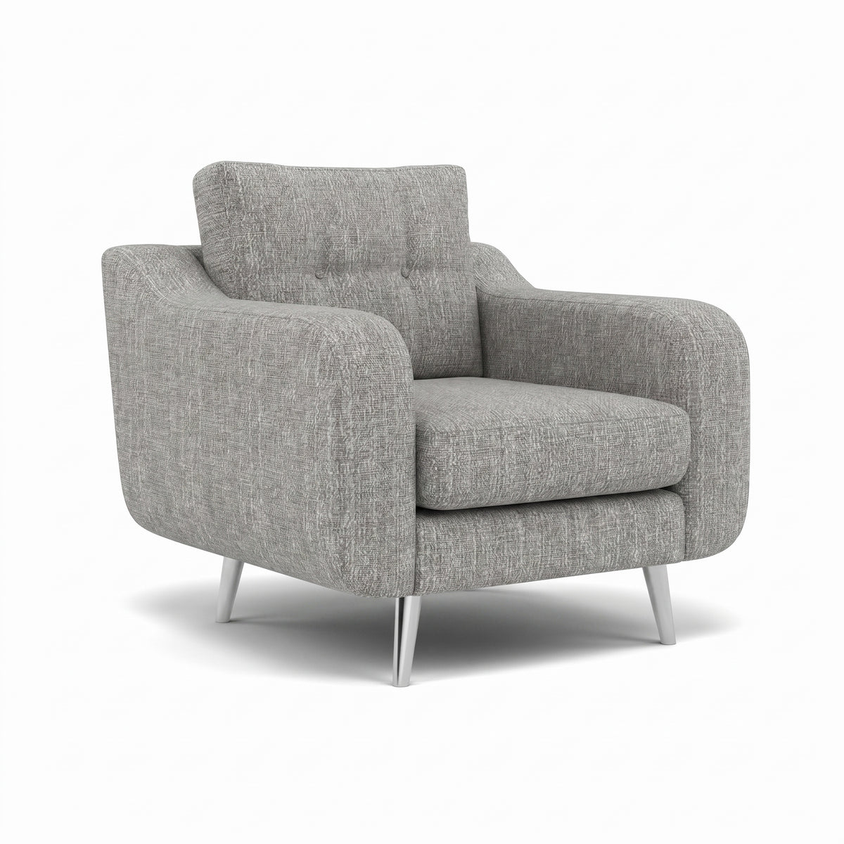 Phoebe Armchair - Chair Grade A — Capital Light Grey / Chrome, gallery image 1