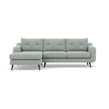 Phoebe Large Chaise Sofa - Large Chaise Sofa LHF Standard Back Grade A - Left Hand Facing Sterling Home 3 Capital Ecru American Walnut