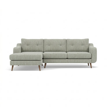 Phoebe Large Chaise Sofa - Large Chaise Sofa LHF Standard Back Grade A - Left Hand Facing Sterling Home 13 Capital Ecru Weathered Oak