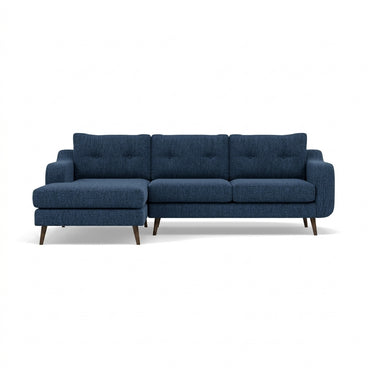 Phoebe Large Chaise Sofa - Large Chaise Sofa LHF Standard Back Grade A - Left Hand Facing Sterling Home 6 Capital Indigo American Walnut