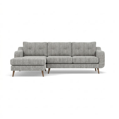 Phoebe Large Chaise Sofa - Large Chaise Sofa LHF Standard Back Grade A - Left Hand Facing Sterling Home 12 Capital Light Grey Weathered Oak