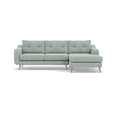 Phoebe Large Chaise Sofa - Large Chaise Sofa RHF Standard Back Grade A - Right Hand Facing Sterling Home 18 Capital Ecru Chrome