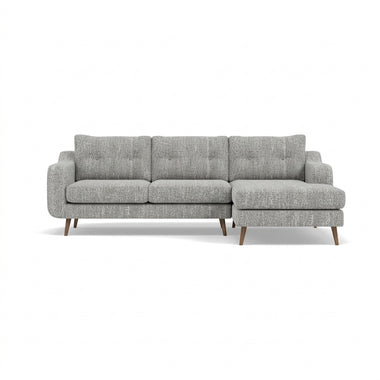 Phoebe Large Chaise Sofa - Large Chaise Sofa RHF Standard Back Grade A - Right Hand Facing Sterling Home 7 Capital Light Grey Weathered Oak