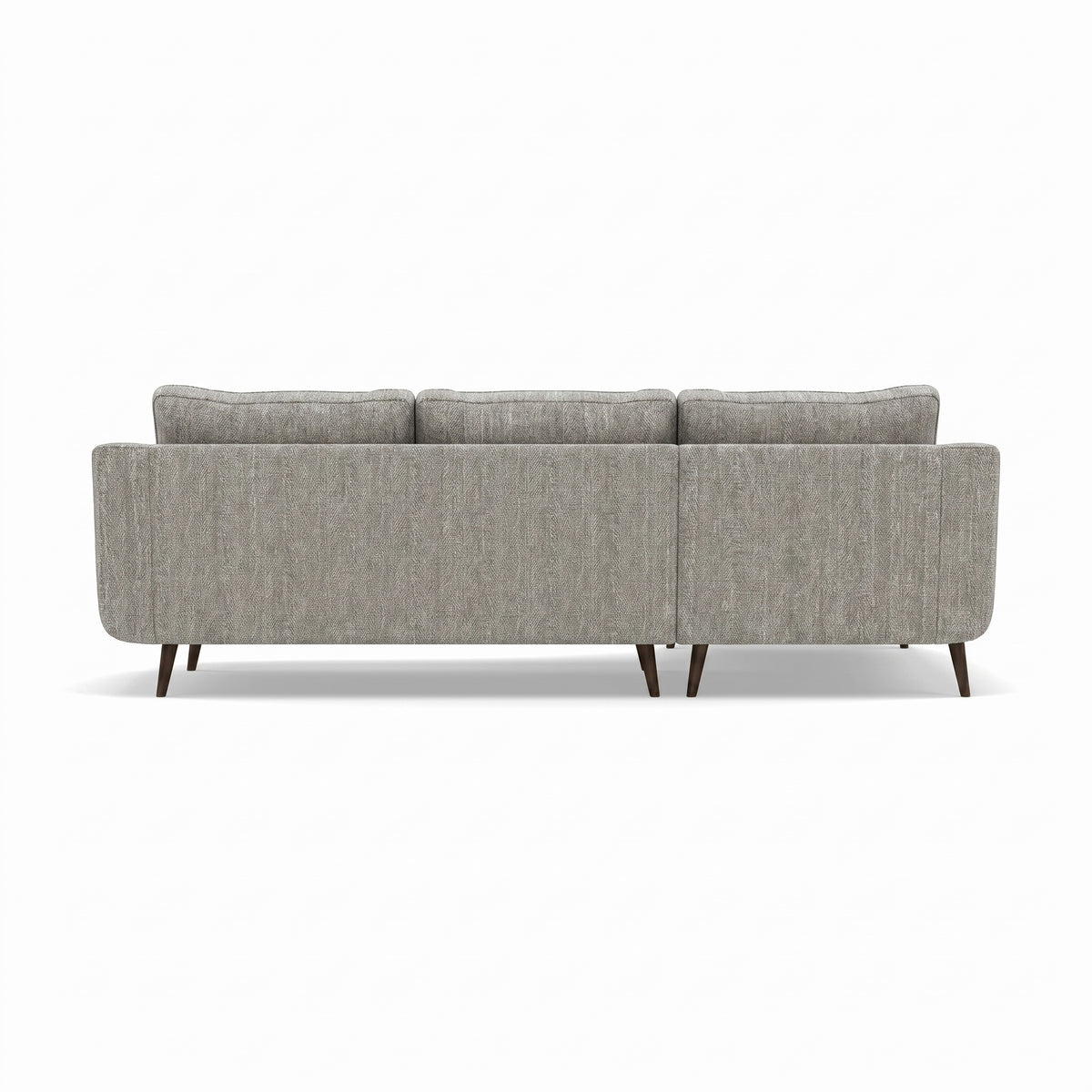 Phoebe Large Chaise Sofa - Large Chaise Sofa LHF Standard Back Grade A - Left Hand Facing — Capital Light Grey / American Walnut, gallery image 2
