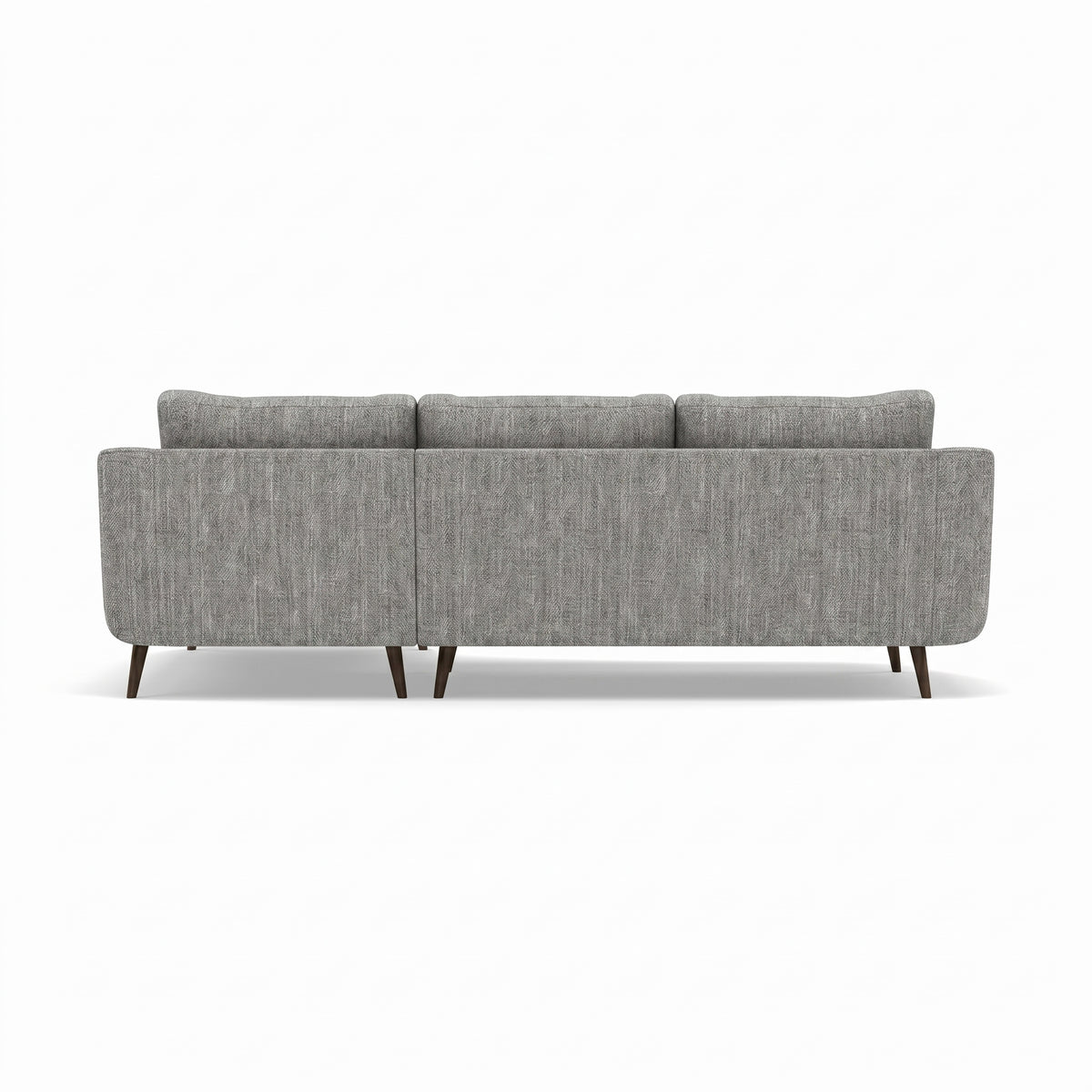 Phoebe Large Chaise Sofa - Large Chaise Sofa RHF Standard Back Grade A - Right Hand Facing — Capital Light Grey / American Walnut, gallery image 2