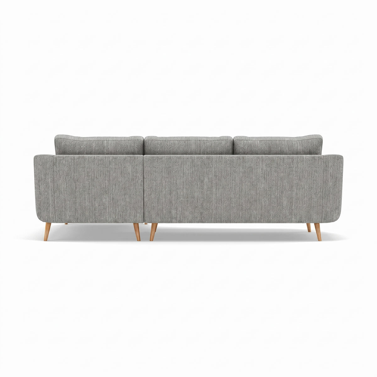Phoebe Large Chaise Sofa - Large Chaise Sofa RHF Standard Back Grade A - Right Hand Facing — Capital Light Grey / Natural, gallery image 2