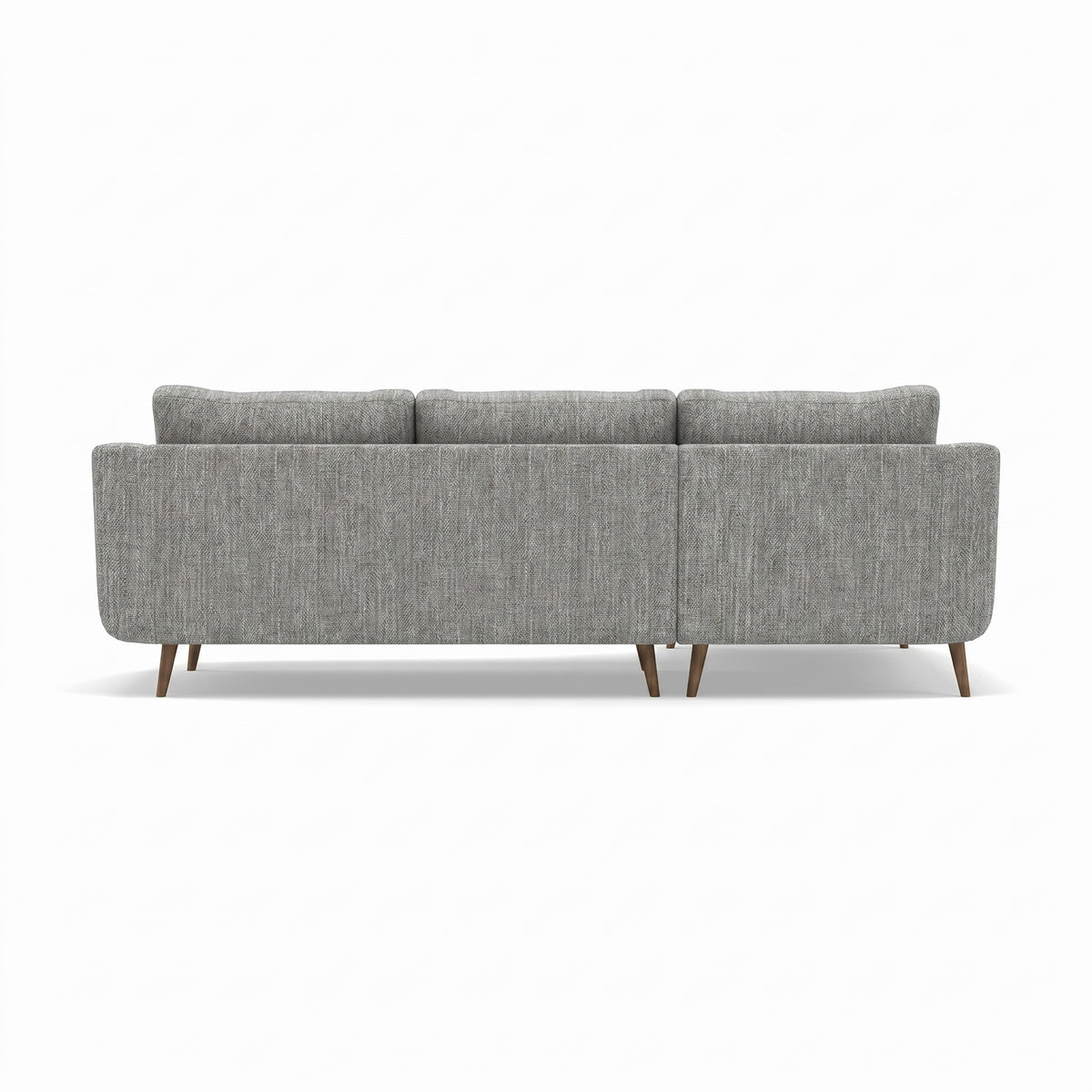 Phoebe Large Chaise Sofa - Large Chaise Sofa LHF Standard Back Grade A - Left Hand Facing — Capital Light Grey / Weathered Oak, gallery image 2