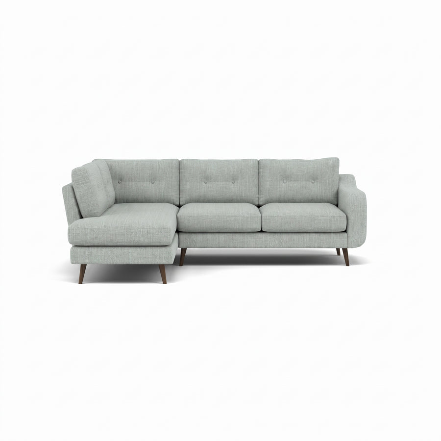 Phoebe Corner Sofa - Corner Group LHF Grade A - Left Hand Facing Sterling Home 2 Capital Ecru American Walnut