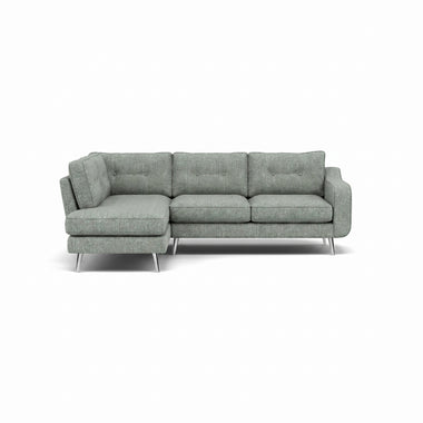 Phoebe Corner Sofa - Corner Group LHF Grade A - Left Hand Facing Sterling Home 17 Capital Ecru Chrome