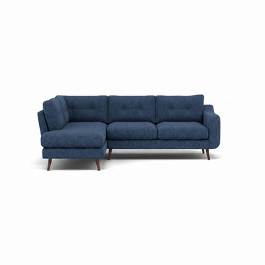 Phoebe Corner Sofa - Corner Group LHF Grade A - Left Hand Facing Sterling Home 5 Capital Indigo American Walnut