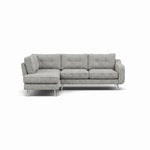 Phoebe Corner Sofa - Corner Group LHF Grade A - Left Hand Facing Sterling Home 5 Capital Light Grey Chrome