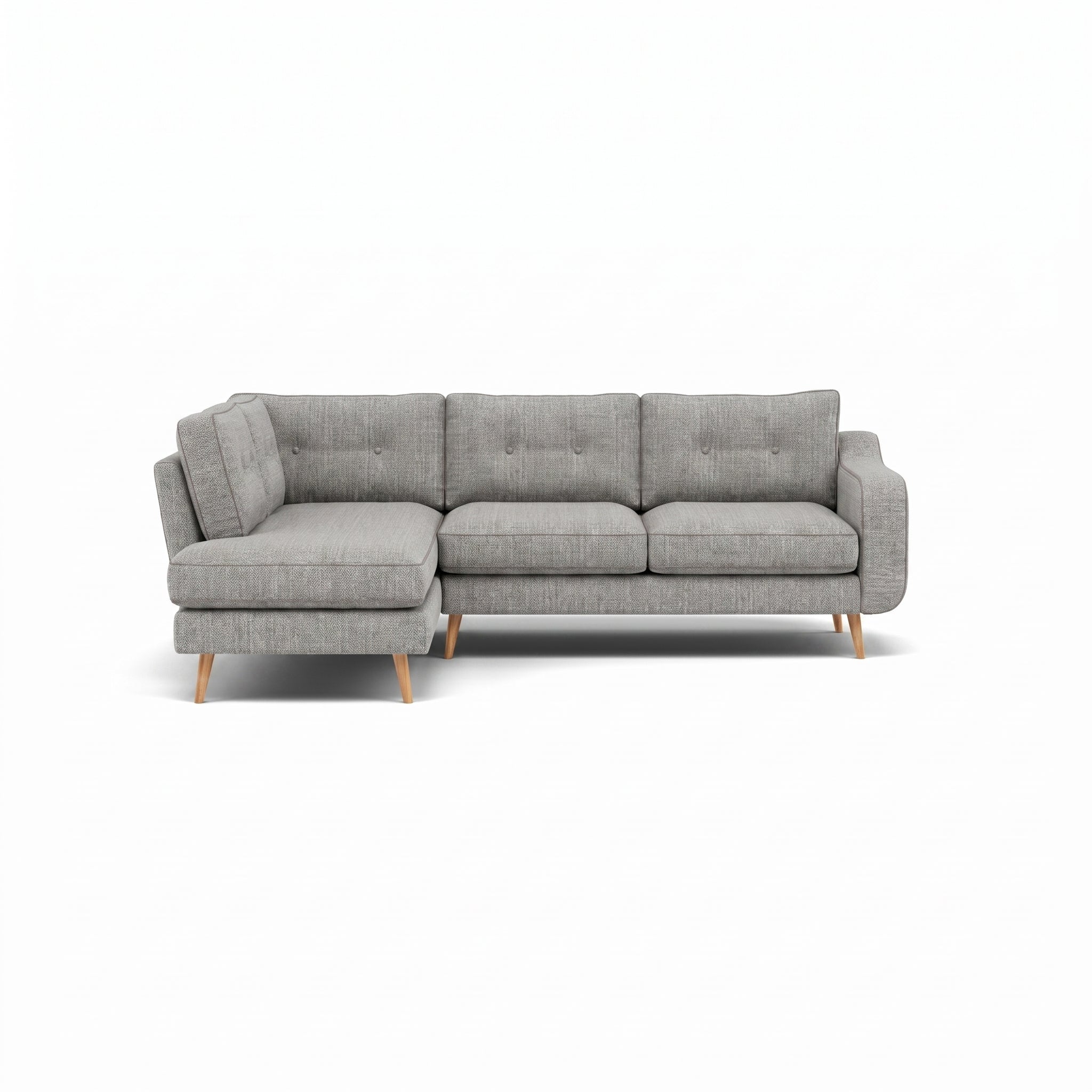 Phoebe Corner Sofa - Corner Group LHF Grade A - Left Hand Facing Sterling Home 4 Capital Light Grey Natural