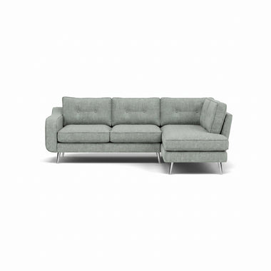 Phoebe Corner Sofa - Corner Group RHF Grade A - Right Hand Facing Sterling Home 18 Capital Ecru Chrome