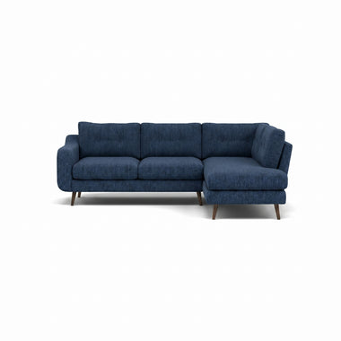 Phoebe Corner Sofa - Corner Group RHF Grade A - Right Hand Facing Sterling Home 6 Capital Indigo American Walnut