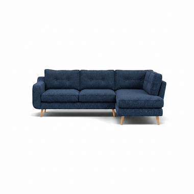 Phoebe Corner Sofa - Corner Group RHF Grade A - Right Hand Facing Sterling Home 16 Capital Indigo Natural