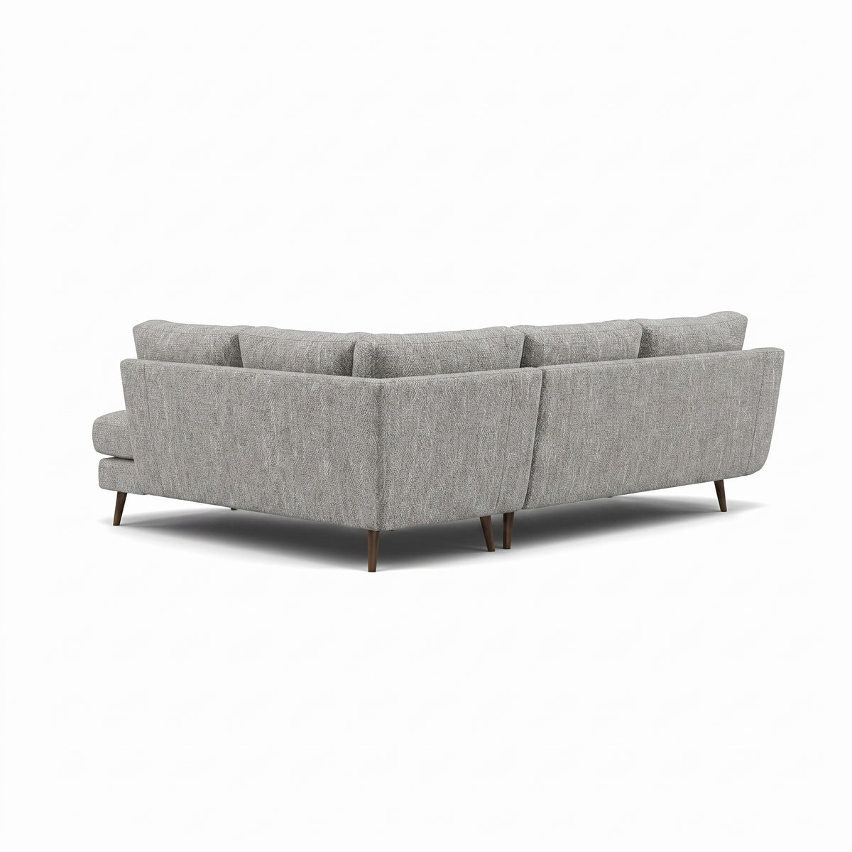Phoebe Corner Sofa - Corner Group RHF Grade A - Right Hand Facing — Capital Light Grey / American Walnut, gallery image 2