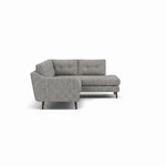 Phoebe Corner Sofa - Corner Group RHF Grade A - Right Hand Facing — Capital Light Grey / American Walnut, gallery image 1