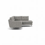 Phoebe Corner Sofa - Corner Group RHF Grade A - Right Hand Facing — Capital Light Grey / Chrome, gallery image 1