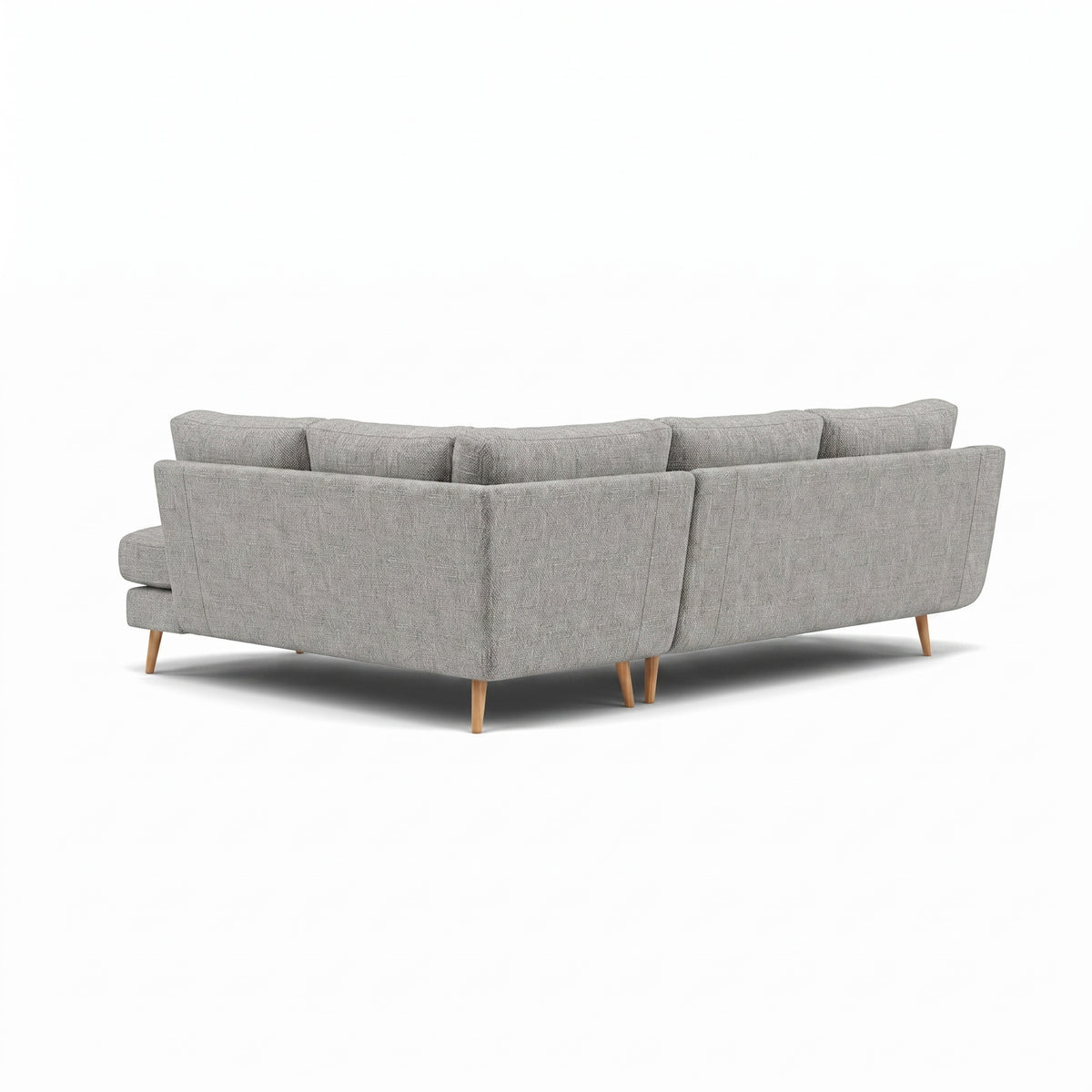 Phoebe Corner Sofa - Corner Group RHF Grade A - Right Hand Facing — Capital Light Grey / Natural, gallery image 2