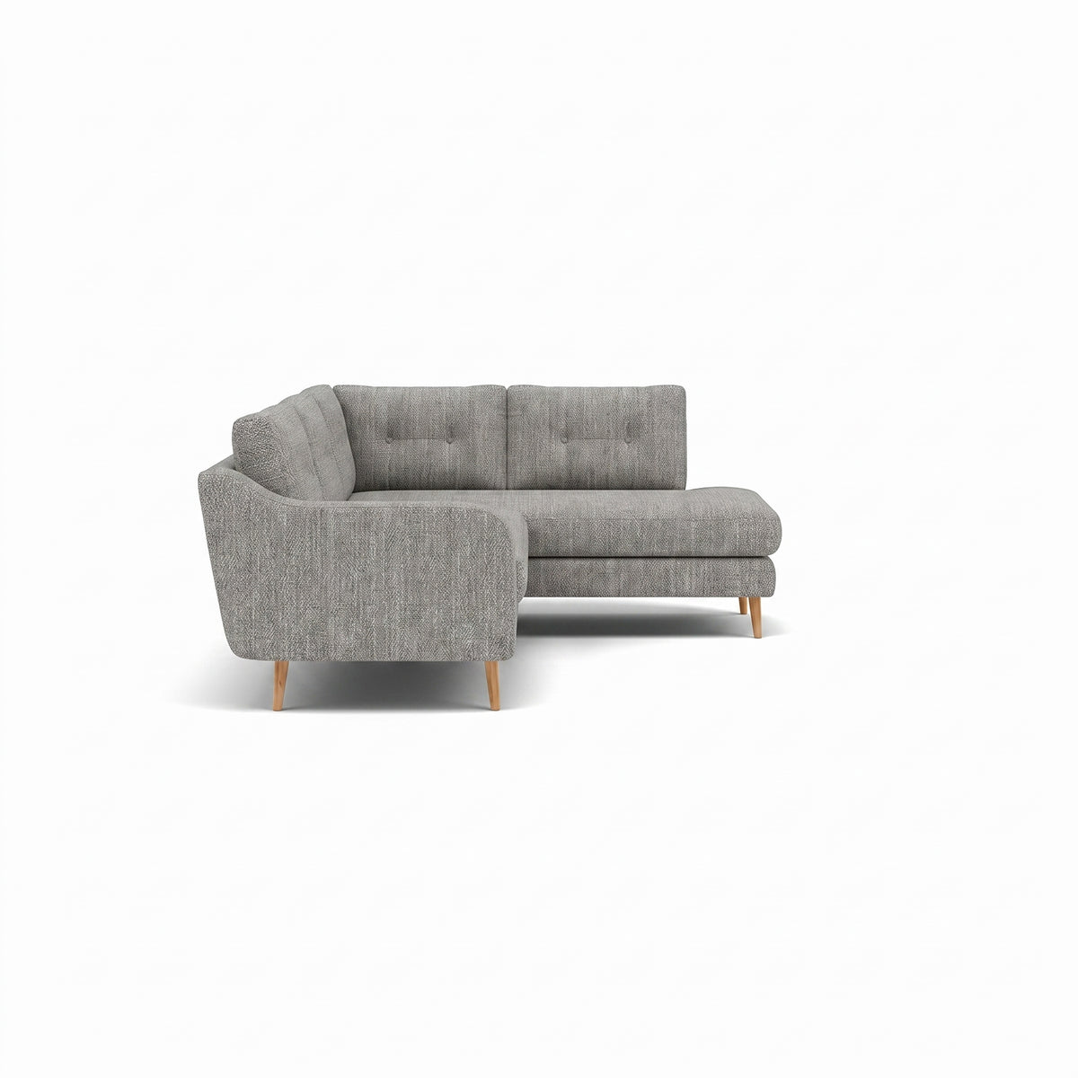 Phoebe Corner Sofa - Corner Group RHF Grade A - Right Hand Facing — Capital Light Grey / Natural, gallery image 1