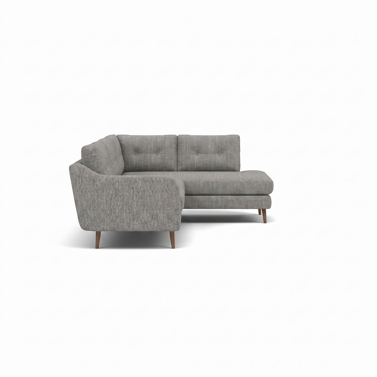 Phoebe Corner Sofa - Corner Group RHF Grade A - Right Hand Facing — Capital Light Grey / Weathered Oak, gallery image 1