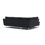 Phoebe Corner Sofa - Corner Group LHF Grade B - Left Hand Facing — Plush Velvet Charcoal / Chrome, gallery image 2