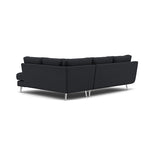 Phoebe Corner Sofa - Corner Group RHF Grade B - Right Hand Facing — Plush Velvet Charcoal / Chrome, gallery image 2