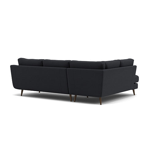 Phoebe Corner Sofa - Corner Group LHF Grade B - Left Hand Facing — Plush Velvet Charcoal / American Walnut, gallery image 2