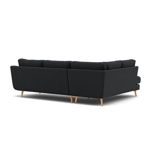 Phoebe Corner Sofa - Corner Group LHF Grade B - Left Hand Facing — Plush Velvet Charcoal / Natural, gallery image 2