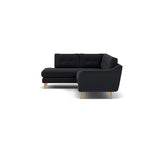 Phoebe Corner Sofa - Corner Group LHF Grade B - Left Hand Facing — Plush Velvet Charcoal / Natural, gallery image 1