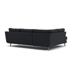 Phoebe Corner Sofa - Corner Group LHF Grade B - Left Hand Facing — Plush Velvet Charcoal / Weathered Oak, gallery image 2