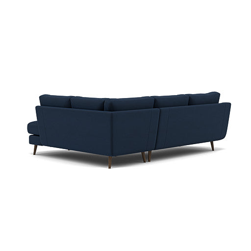 Phoebe Corner Sofa - Corner Group RHF Grade B - Right Hand Facing — Plush Velvet Indigo / American Walnut, gallery image 2