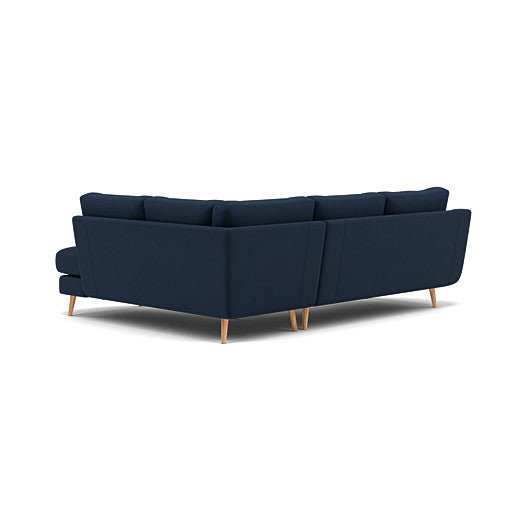 Phoebe Corner Sofa - Corner Group RHF Grade B - Right Hand Facing — Plush Velvet Indigo / Natural, gallery image 2