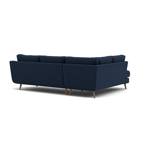 Phoebe Corner Sofa - Corner Group LHF Grade B - Left Hand Facing — Plush Velvet Indigo / Weathered Oak, gallery image 2