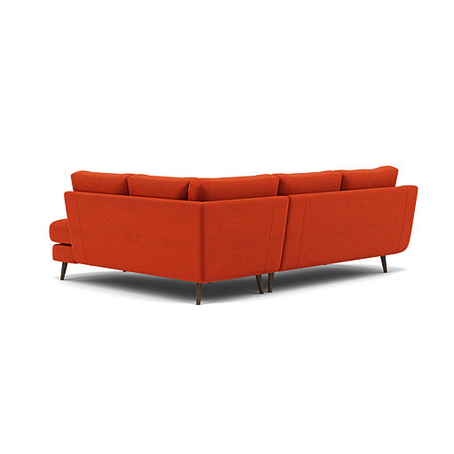 Phoebe Corner Sofa - Corner Group RHF Grade B - Right Hand Facing — Plush Velvet Paprika / American Walnut, gallery image 2