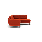 Phoebe Corner Sofa - Corner Group RHF Grade B - Right Hand Facing — Plush Velvet Paprika / American Walnut, gallery image 1