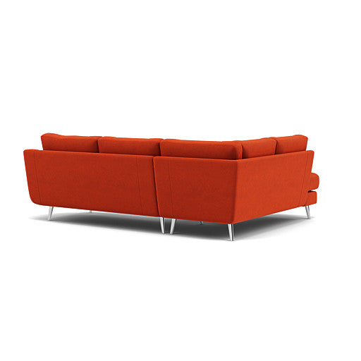 Phoebe Corner Sofa - Corner Group LHF Grade B - Left Hand Facing — Plush Velvet Paprika / Chrome, gallery image 2
