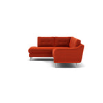 Phoebe Corner Sofa - Corner Group LHF Grade B - Left Hand Facing — Plush Velvet Paprika / Chrome, gallery image 1