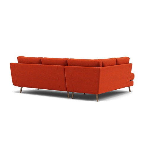 Phoebe Corner Sofa - Corner Group LHF Grade B - Left Hand Facing — Plush Velvet Paprika / Weathered Oak, gallery image 2