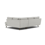 Phoebe Corner Sofa - Corner Group RHF Grade B - Right Hand Facing — Plush Velvet Silver / American Walnut, gallery image 2