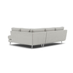 Phoebe Corner Sofa - Corner Group RHF Grade B - Right Hand Facing — Plush Velvet Silver / Chrome, gallery image 2