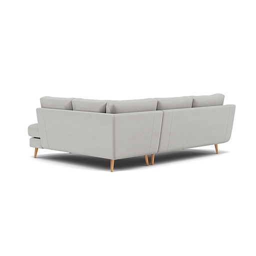 Phoebe Corner Sofa - Corner Group RHF Grade B - Right Hand Facing — Plush Velvet Silver / Natural, gallery image 2