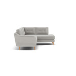 Phoebe Corner Sofa - Corner Group RHF Grade B - Right Hand Facing — Plush Velvet Silver / Natural, gallery image 1