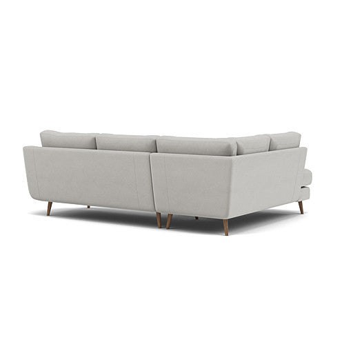 Phoebe Corner Sofa - Corner Group LHF Grade B - Left Hand Facing — Plush Velvet Silver / Weathered Oak, gallery image 2