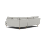 Phoebe Corner Sofa - Corner Group RHF Grade B - Right Hand Facing — Plush Velvet Silver / Weathered Oak, gallery image 2